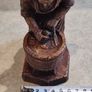 Vintage French Hand Wood Carving Figurine Of A Lady Hand Washing Cloth Image 2