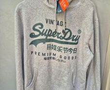 Superdry Mens Ice Grey Marl Hoodie
