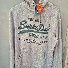 Superdry Mens Ice Grey Marl Hoodie