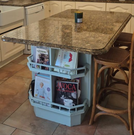 Granite top kitchen island