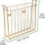 Newspaper Holder for Your Home Wall Mounted Newspaper and Magazine Rack for The Bathroom, Kitchen or Office Newspaper Rack Made of Metal Soft Brass Image 3