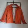 Orange faux leather jacket Image 2