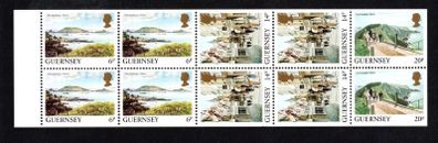 1989 Guernsey GB1.20 Defintive Stamp Booklet Pane (ex cover showing Fish Market, St Peter Port) Mint Never Hinged (MNH)