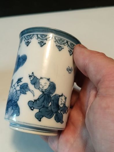 2 X Vintage Karako Nabeshima Hand painted Cups