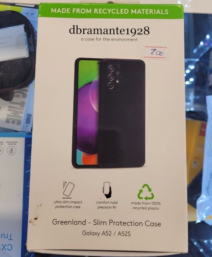dbramante1928 - Back cover for mobile phone - 100% recycled plastic - night black - for Samsung Galaxy A52