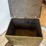 Large Vintage Ornament Embossed Brass coal or log storage box Image 2