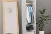Wardrobe High Gloss White 50x50x200 cm Chipboard