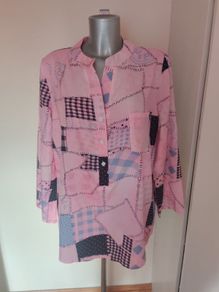 Pink long sleeve blouse size UK16 EU44 Postage included