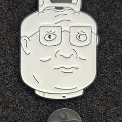 King of the hill , hank hill, propane,  pin back badge.