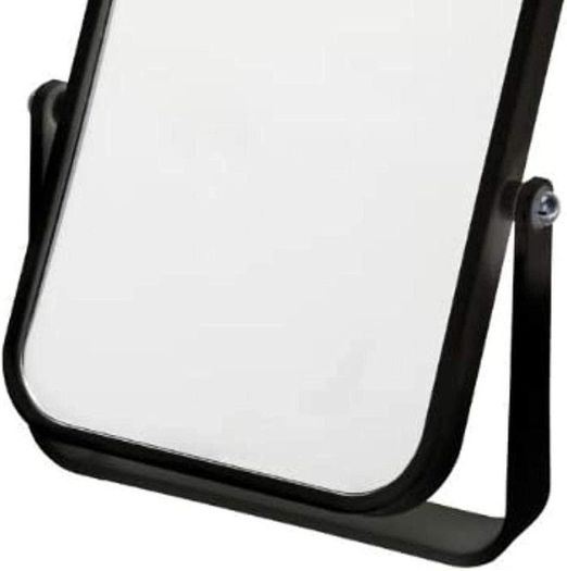 lastic Goods Free Standing Travel or Bathroom Mirror, Black