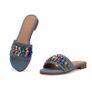 Brand New JOMIX Women's Sandals Glitter Mules with Wedge Heel Image 2