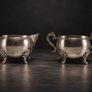 Vintage Silver-Plated Cream & Sugar Set Image 3