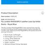 The Fly London Leather Blue Ankle Boot - Size 4 (37) Image 3