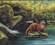 2002 Ireland Irish Mammals: Otter Commemorative Stamp Miniature Sheet Mint Never Hinged (MNH)