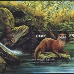 2002 Ireland Irish Mammals: Otter Commemorative Stamp Miniature Sheet Mint Never Hinged (MNH)