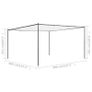 Gazebo with Flat Roof 4x4x2.4 m White 180 g/m.sqr Image 6