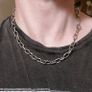Hand Forged Sterling Silver Chain. Unique Lost Wax Cast Links. Handmade 925 Necklace 50cm Image 3