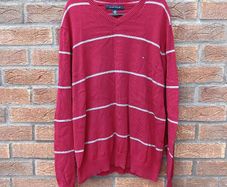Tommy Hilfiger V Neck Sweater Mens Large L
