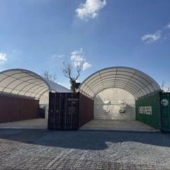 40ft Container Shelter With Rear Wall Enclosed