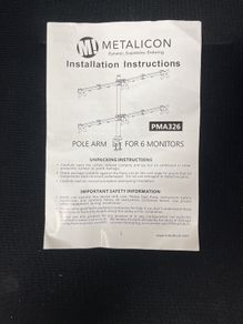 Screen Monitor Arm Metalicon 2 Units Available