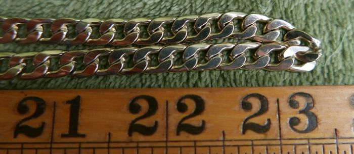 Vintage extra long Gold Plated Curb Link Chain 46"