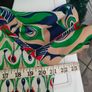 Vintage 60s 70s green Peacock print Shirt dress small medium Image 9
