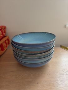 Considered by Helen James blue Uisce pasta bowls