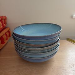 Considered by Helen James blue Uisce pasta bowls