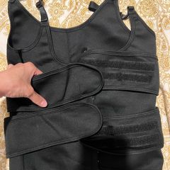 Tummy control shapewear with thin shoulder strap sports top