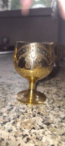 6 goblets silver plated.