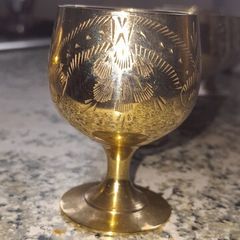 6 goblets silver plated.