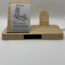 4 in 1 Wooden Wireless Charging Station with Digital Clock Image 2