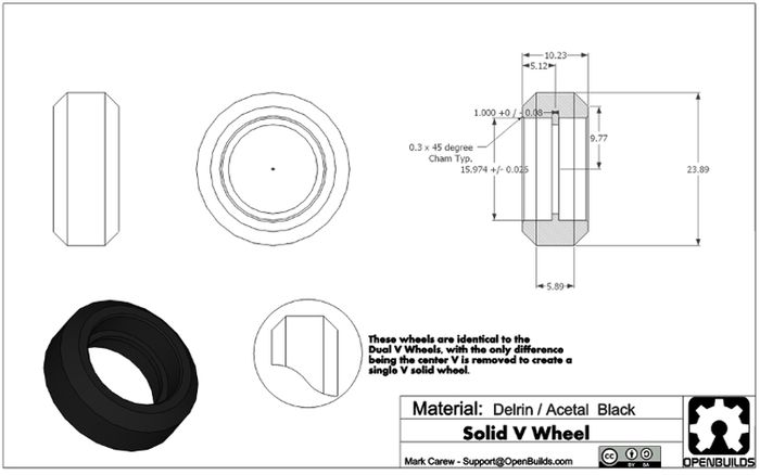 Precision V wheel Solid Kit Polycarbonate