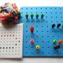 Nexus Giant 10x10 Pegboard Set with Pegs Cards & Instructions in Original Case Image 2