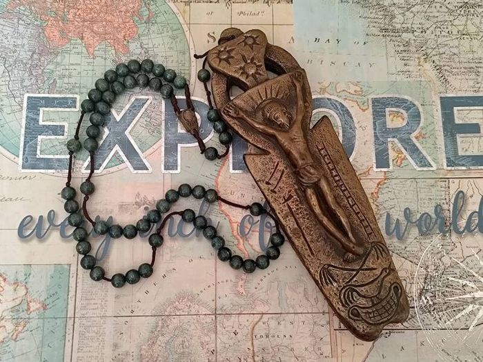 Wild Goose Studio Roscrea Penal Cross and Rosary Beads Handmade in Kinsale Ireland