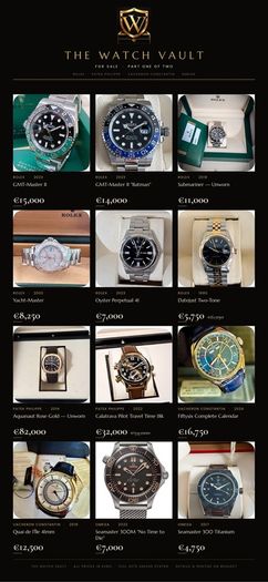 The Watch Vault - Luxury Watches For Sale (Priced list of watches in photos)