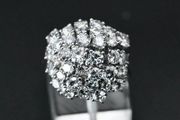 Vintage 1970s 4.1ct Diamond Cluster Ring
