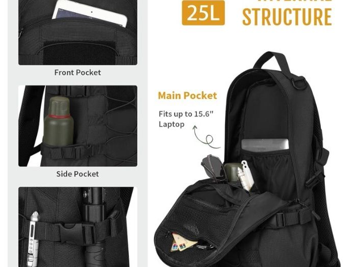 Hiking Backpack HUNTVP 25L Black