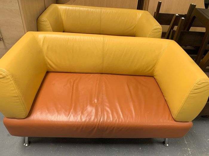 Leather Couches x 2
