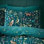 Catherine Lansfield Enchanted Twilight Reversible Double Duvet Cover Set Forest Green - Brand New Image 3
