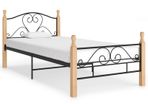 Bed Frame Black Metal 90x200 cm