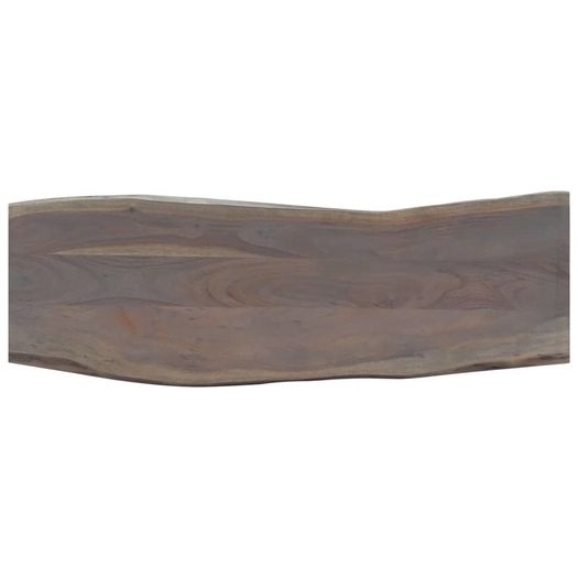Console Table Grey 115x35x76 cm Solid Aacia Wood and Iron