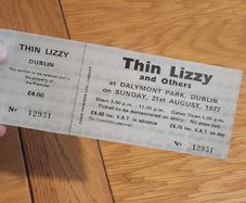 Thin Lizzy replica concert ticket