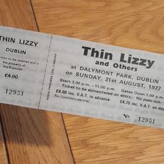 Thin Lizzy replica concert ticket