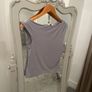 Soft Grey Twisted Shoulder Top size S Image 2