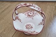 Hand Painted Porcelain Basket