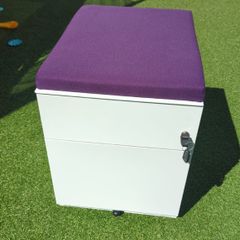 Office pedestal with seat cushion