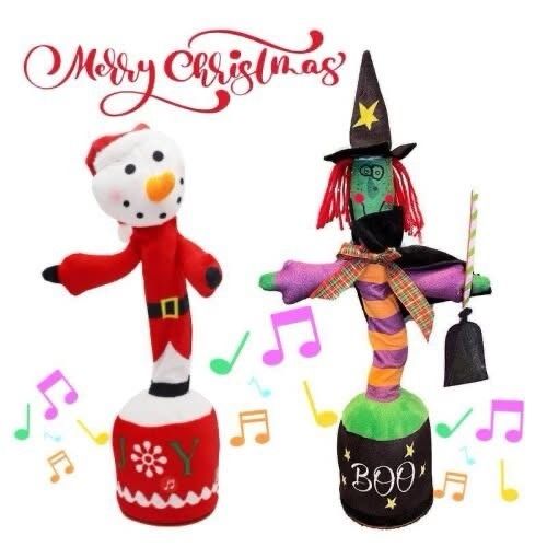Toys Dancing Talking Toy, Wriggle & Singing Recording Repeat, Education Toys for Babies Children Playing, Home Decor Dancing Snowman Multicolor Rechargeable
