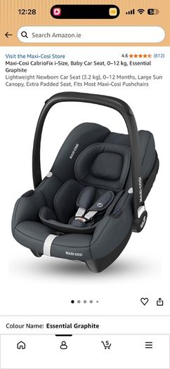 Car Seat Maxi-Cosi CabrioFix iSize Baby Car SeatExtra Padded Seat