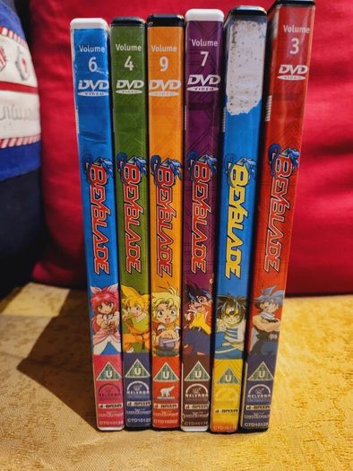 Beyblade Dvd's Volumes 2, 3, 4, 6, 7, 9 Rare